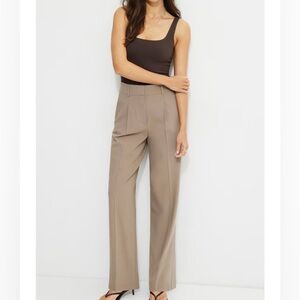 NEW Dynamite Sofia Pleated Pants trousers in Chalet Brown New with tags
